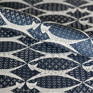 Patterned Paper Cats Navy