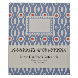 Large Hardback Notebook Persephone Cornflower Blue and Red by Cambridge Imprint