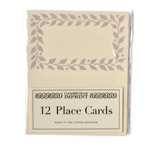 Packet of Twelve Patterned Border Place Cards Cupboard Pink