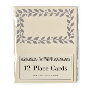 Pack of Twelve Patterned Border French Lavender Place Cards