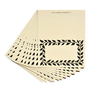 Pack of Twelve Black Place Cards