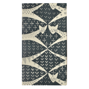 Very Slim List Book in Cats Navy by Cambridge Imprint