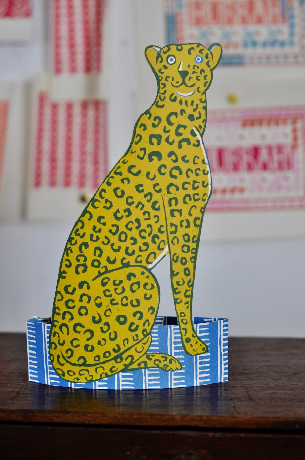Cambridge Imprint Mantelpiece Menagerie Cards: The Cheetah