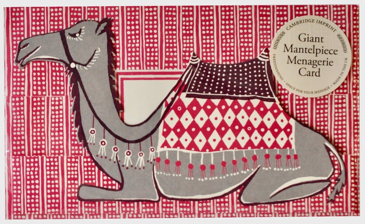 Cambridge Imprint Mantelpiece Menagerie Cards: The Camel