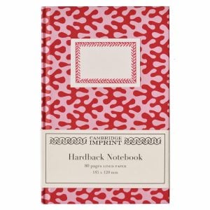 Lined Hardback Notebook in Kelp Raspberry Ripple by Cambridge Imprint