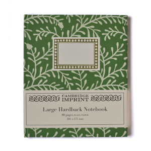 Large Hardback Notebook Sprig Pea Green by Cambridge Imprint