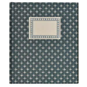 Large Hardback Notebook Little Stars Petrol Blue (Plain)