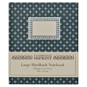 Large Hardback Notebook Little Stars Petrol by Cambridge Imprint