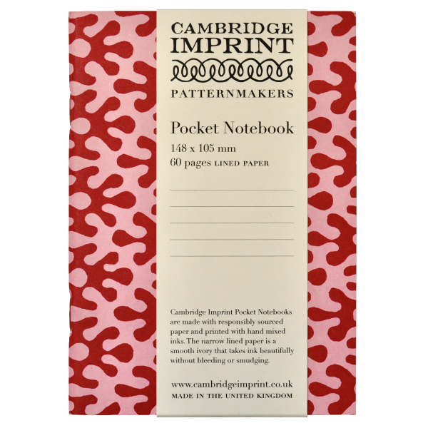 Pocket Notebook Kelp Raspberry Ripple by Cambridge Imprint