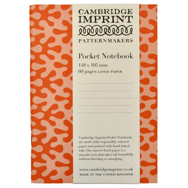 Pocket Notebook Kelp Tangerine by Cambridge Imprint