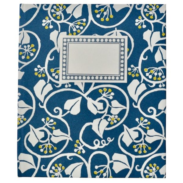 Large Hardback Notebook Ivy Deep Marine Blue and Acid Yellow by Cambridge Imprint