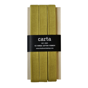 Loose-weave Italian Cotton Ribbon Chartreuse