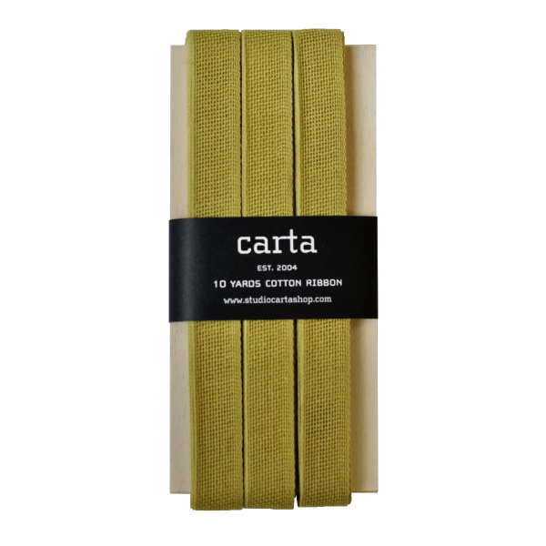 Loose-weave Italian Cotton Ribbon Chartreuse
