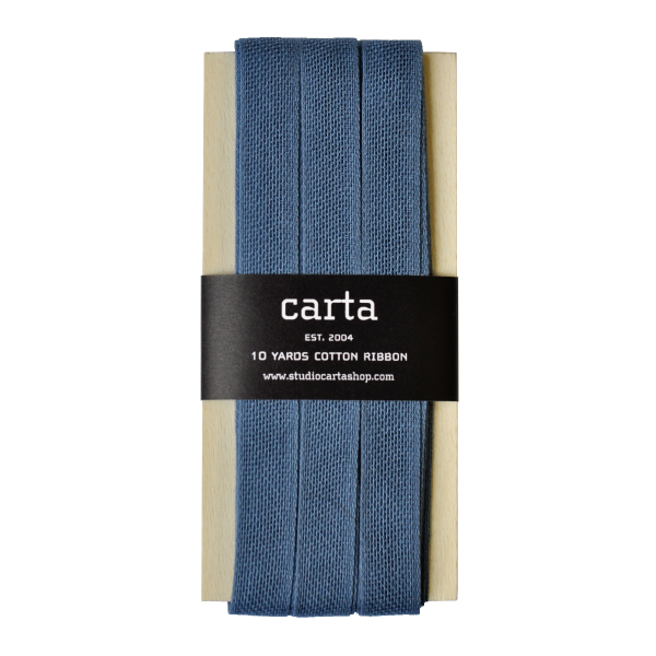 Loose-weave Italian Cotton Ribbon Sea Blue