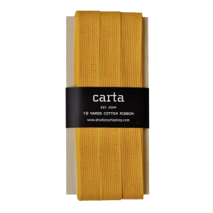 Loose-weave Italian Cotton Ribbon Marigold