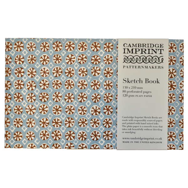 Softback Sketchbook Sea Urchin Sky and Cocoa by Cambridge Imprint