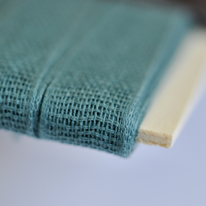 Loose-weave Italian Cotton Ribbon Teal