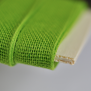 Loose-weave Italian Cotton Ribbon Kiwi