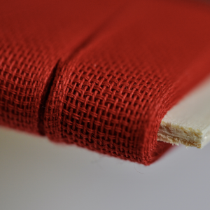 Loose-weave Italian Cotton Ribbon Red