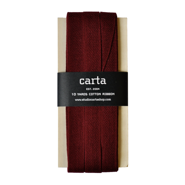 Loose-weave Italian Cotton Ribbon Wine