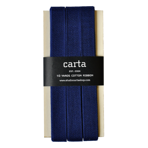 Loose-weave Italian Cotton Ribbon Navy