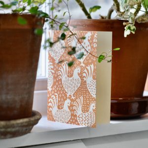 Card Hens Cinnamon by Cambridge Imprint