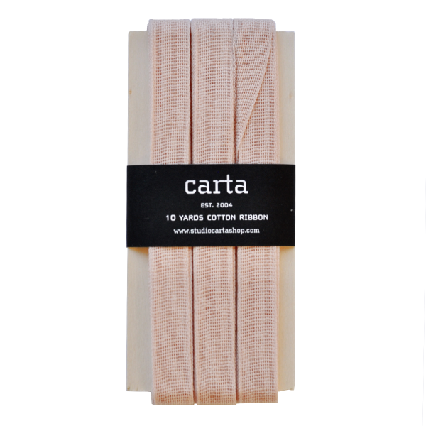 Loose-weave Italian Cotton Ribbon Blush