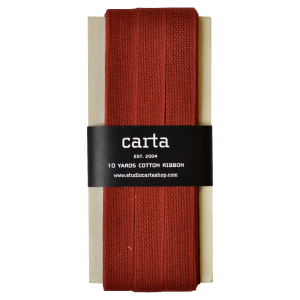 Loose-weave Italian Cotton Ribbon Persimmon