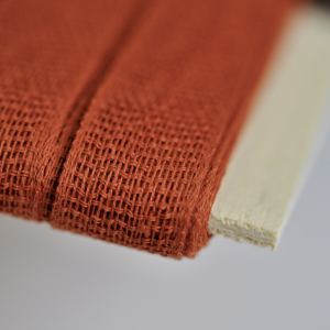 Loose-weave Italian Cotton Ribbon Persimmon