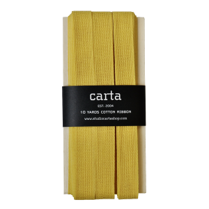 Loose-weave Italian Cotton Ribbon Lemon