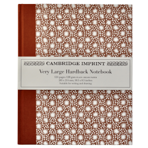 very large hardback patterned notebook