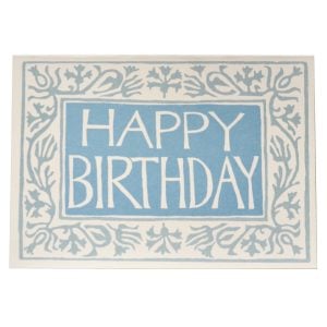 Card Happy Birthday Arabesque Blue