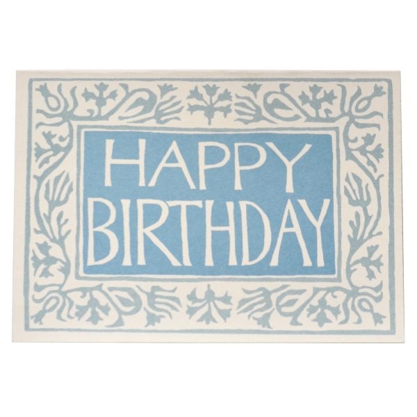 Cambridge Imprint Happy Birthday Arabesque Blue Card