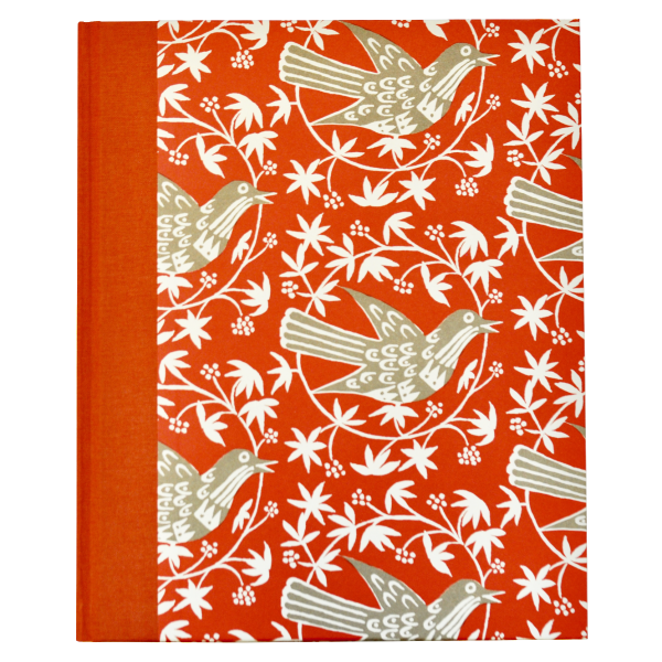 Very Large Hardback Notebook Songbird Rosehip