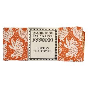 Cambridge Imprint Hens Cinnamon Tea Towel