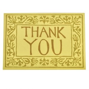 Card Arabesque Thank You Yellow