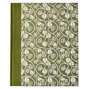Very Large Hardback Notebook Small Ivy Stripe Sage Green