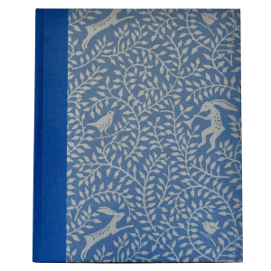 Very Large Hardback Notebook Dancing Hare Blue