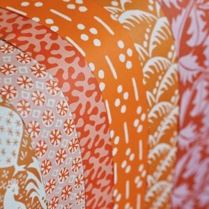 10 Assorted Sheets of Orange Papers