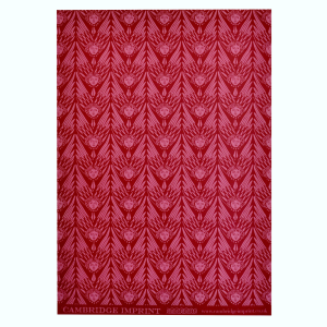 Suffolk Angels Patterned Paper in Plum Pudding by Cambridge Imprint
