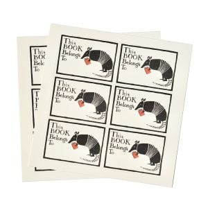 Cambridge Imprint Bookplates Armadillo