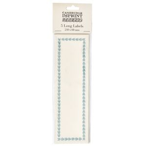 Cambridge Imprint Long Labels in Turquoise
