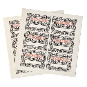 Cambridge Imprint Bookplates Arabesque Border