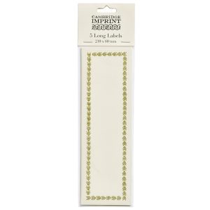Cambridge Imprint Long Labels in Bawden Green