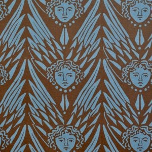 Suffolk Angels Patterned Paper in Bruised Copper by Cambridge Imprint