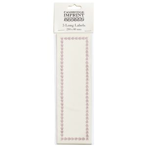 Cambridge Imprint Long Labels in Cupboard Pink
