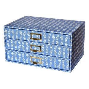 A Flight of Enid Marx's Necktie-Covered Collector's Drawers