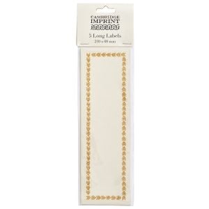 Cambridge Imprint Long Labels in Mustard