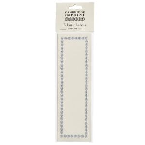 Cambridge Imprint Long Labels in Cornflower