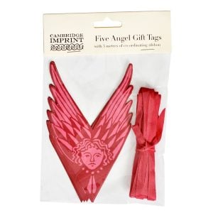 Cambridge Imprint Suffolk Angels Gift Tags in Plum Pudding